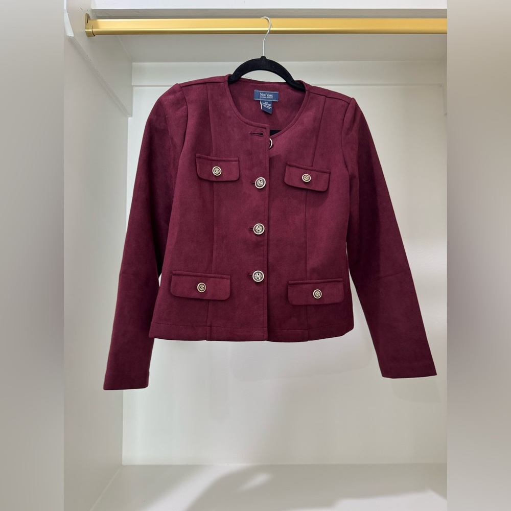 Nine West Women's Deep Red Blazer